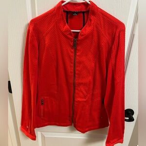 NWOT Tribal Women's Vibrant Orange Bomber Jacket